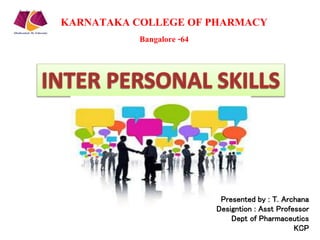 Presented by : T. Archana
Designtion : Asst Professor
Dept of Pharmaceutics
KCP1
KARNATAKA COLLEGE OF PHARMACY
Bangalore -64
 
