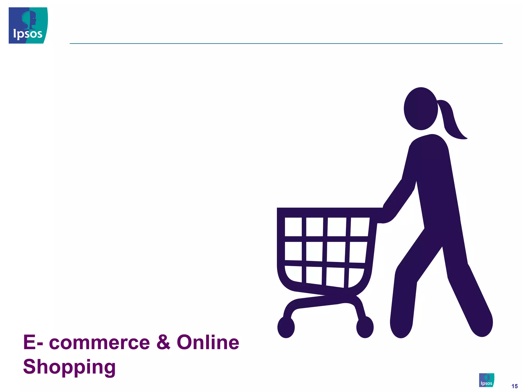 E- commerce & Online
Shopping
                       15
 