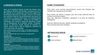 57 © Ipsos | Baromètre Covid 19 - Vague 2 - Avril 2020
RETROUVEZ-NOUS
www.ipsos.fr facebook.com/ipsos.fr
@IpsosFrancevimeo.com/ipsos
A PROPOS D’IPSOS
Ipsos est le troisième Groupe mondial des études. Avec
une présence effective dans 88 pays, il emploie plus de 16
000 salariés et a la capacité de conduire des programmes
de recherche dans plus de 100 pays. Créé en 1975, Ipsos
est contrôlé et dirigé par des professionnels des études. Ils
ont construit un groupe solide autour d’un positionnement
unique de multi-spécialistes – Etudes sur les Médias et
l’Expression des marques, Recherche Marketing, Etudes
pour le Management de la Relation Clients / Employés,
Opinion et recherche sociale, Recueil de données sur
mobile, internet, face à face et téléphone, traitement et
mise à disposition des résultats.
GAME CHANGERS
Chez Ipsos, nous sommes passionnément curieux des individus, des
marchés, des marques et de la société.
Nous aidons nos clients à naviguer plus vite et plus aisément dans un
monde en profonde mutation.
Nous leur apportons l’inspiration nécessaire à la prise de décisions
stratégiques.
Nous leur délivrons sécurité, rapidité, simplicité et substance.
Nous sommes des Game Changers.
Syndicated studies
© 2020 Ipsos. ALL RIGHTS RESERVED.
This document constitutes the sole and exclusive property of Ipsos. Ipsos retains all copyrights and
other rights over, without limitation, Ipsos' trademarks, technologies, methodologies, analyses and
know how included or arising out of this document. The addressee of this document undertakes to
maintain it confidential and not to disclose all or part of its content to any third party without the prior
written consent of Ipsos.
Ad hoc studies
© 2020 Ipsos. ALL RIGHTS RESERVED.
This document constitutes the sole and exclusive property of Ipsos. Ipsos retains all copyrights and
other rights over, without limitation, Ipsos' trademarks, technologies, methodologies, analyses and
know how included or arising out of this document. The addressee of this document undertakes to
maintain it confidential and not to disclose all or part of its content to any third party without the prior
written consent of Ipsos.
Ipsos is listed on Eurolist - NYSE-Euronext. The company is part of the
SBF 120 and the Mid-60 index and is eligible for the Deferred Settlement
Service (SRD).
ISIN code FR0000073298, Reuters ISOS.PA, Bloomberg IPS:FP
www.ipsos.com
 