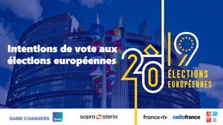 1 ©Ipsos. EUROPÉENNES 2019
1
Intentions de vote aux
élections européennes
 