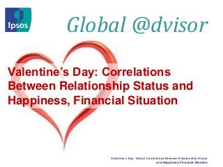 Global @dvisor
Valentine’s Day: Correlations
Between Relationship Status and
Happiness, Financial Situation

Valentine’s Day: Global Correlations Between Relationship Status
and Happiness, Financial Situation

 
