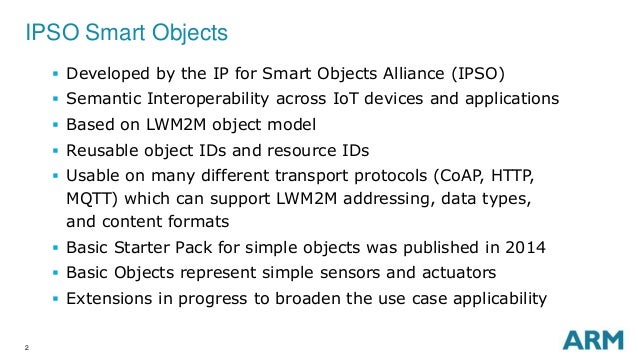 semantic objects data Ipso for objects iot smart