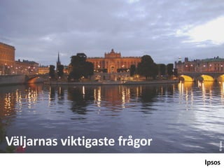 © Ipsos

Väljarnas viktigaste frågor

 