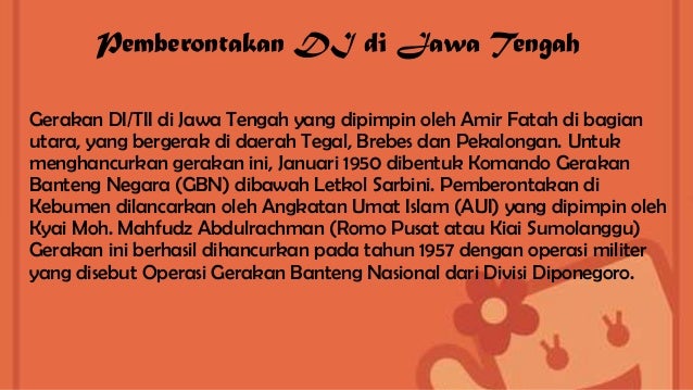 Pemberontakan di berbagai daerah