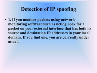 Ip spoofing ppt | PPTX