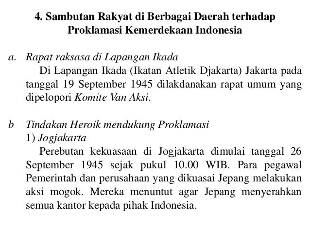 Ips Proklamasi Kemerdekaan Indonesia