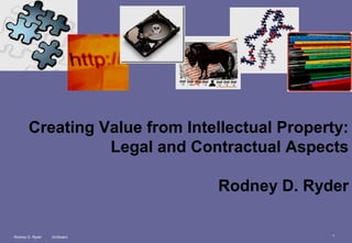 Creating Value from Intellectual Property:
Legal and Contractual Aspects
Rodney D. Ryder
Rodney D. Ryder

Scriboard

1

 