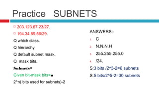 IP NETWORKING AND IP SUBNET MASKING | PPT