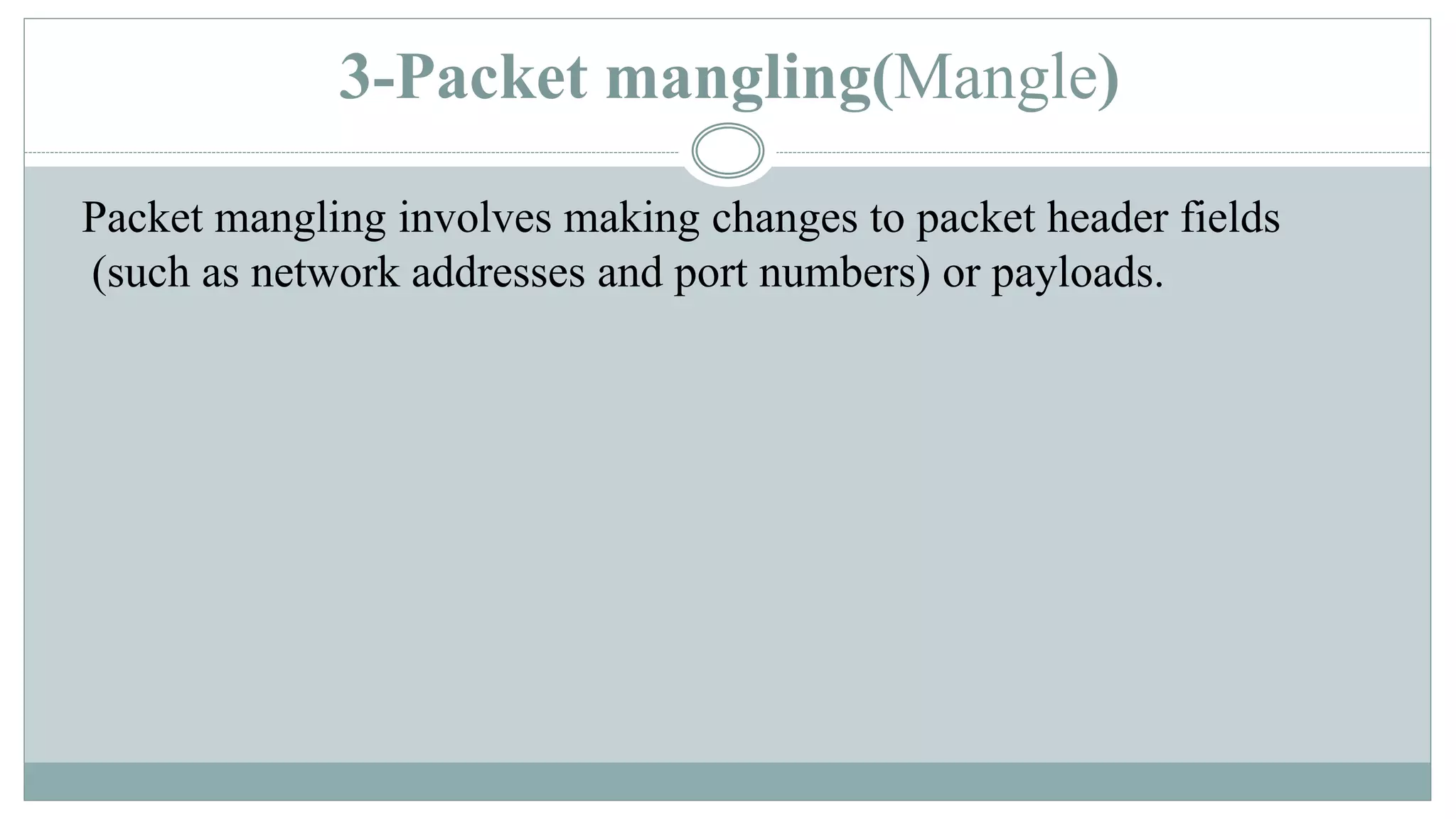 Iptables the Linux Firewall | PPTX