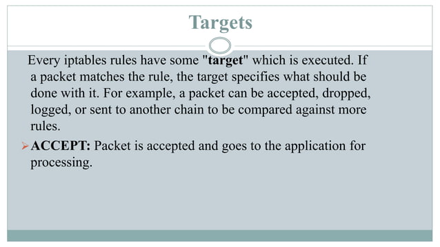 Iptables the Linux Firewall | PPTX
