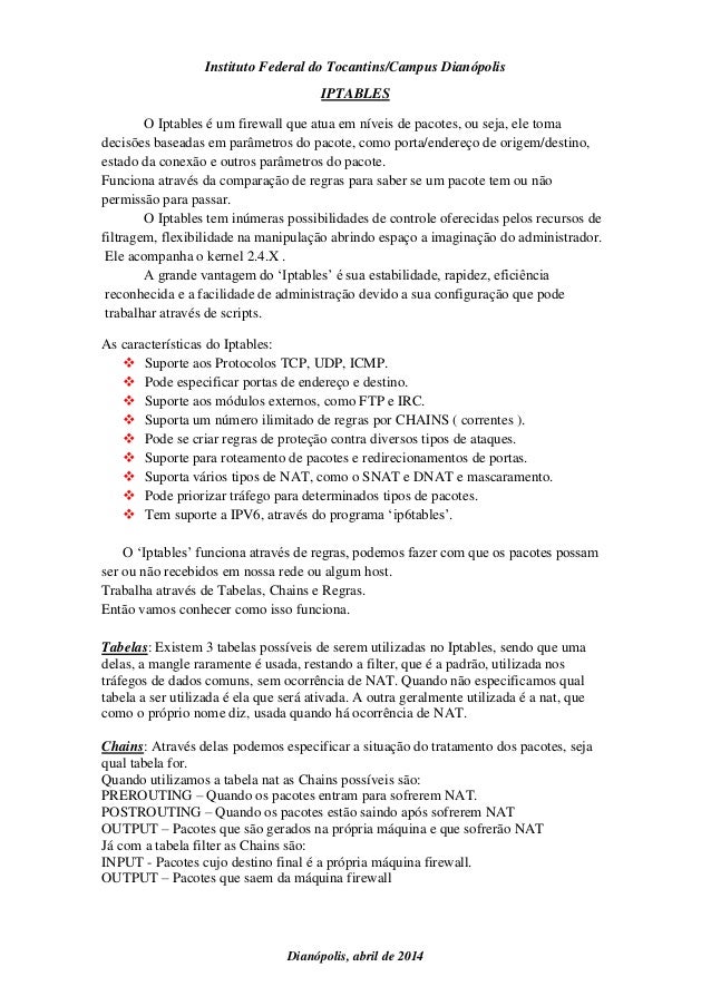 iptables firewall