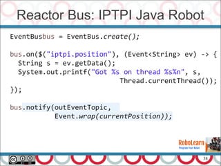 38
Reactor Bus: IPTPI Java Robot
 