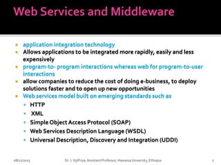 IPT Chapter 2 Web Services and Middleware - Dr. J. VijiPriya | PPTX