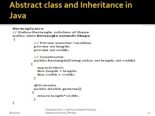 8/12/2015
Presented by Dr. J.VijiPriya,Assistant Professor,
Hawassa University, Ethiopia 12
 