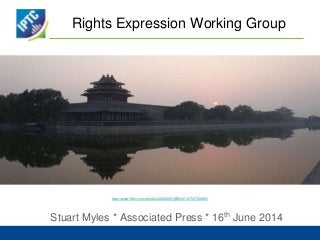 Rights Expression Working Group
Stuart Myles * Associated Press * 16th June 2014
http://www.flickr.com/photos/26226551@N00/10753739865/
 