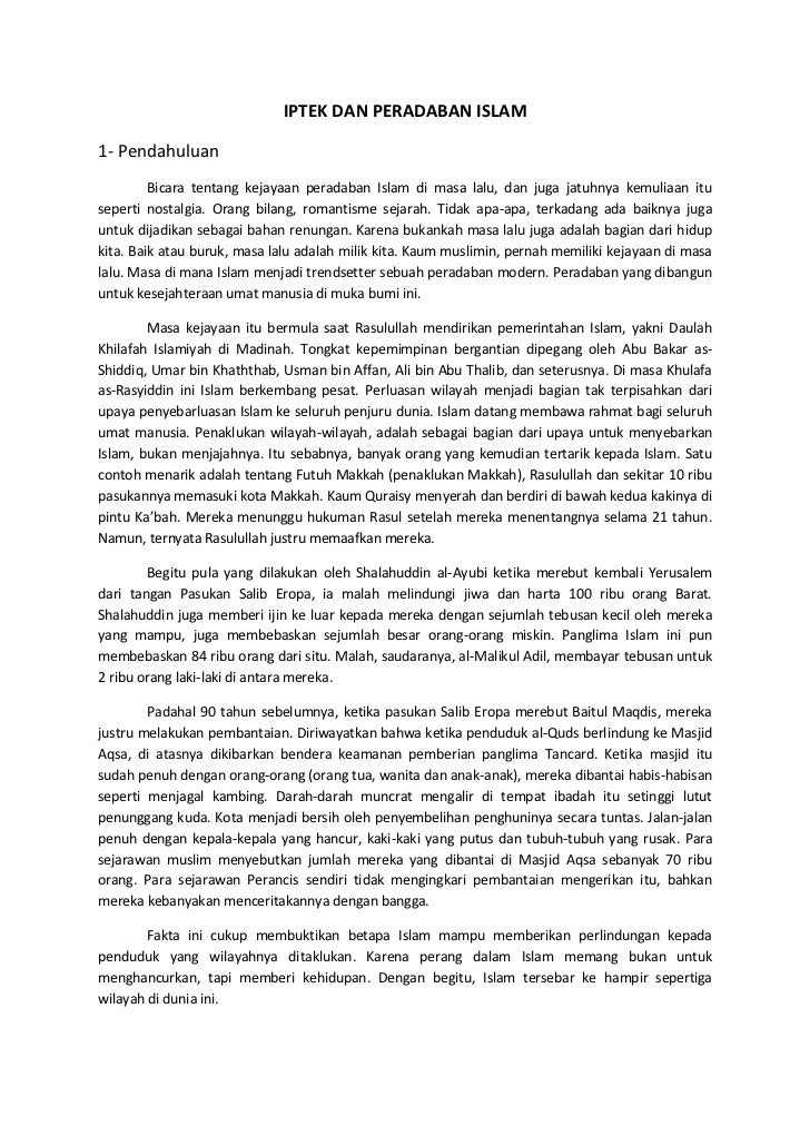 Iptek Dan Peradaban Islam