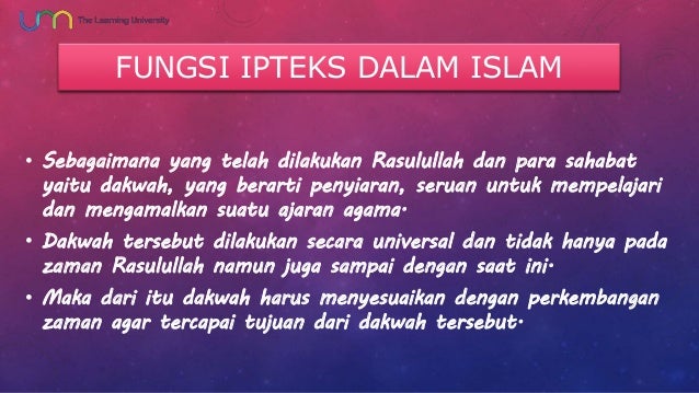 Ipteks (Ilmu Pengetahuan, Teknologi dan Seni) dalam Islam