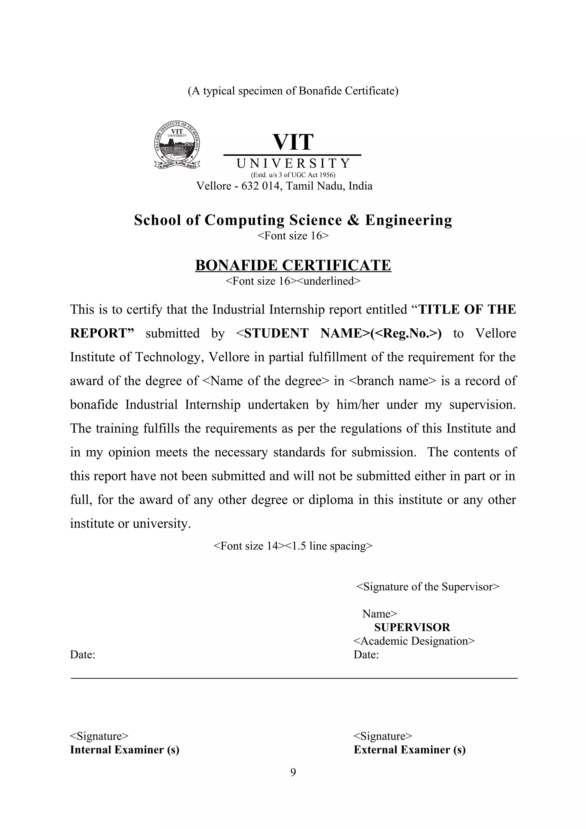 In-plant Training Guidelines_SCSE | DOC