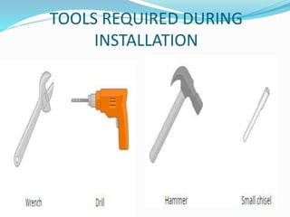 TOOLS REQUIRED DURING
INSTALLATION
 