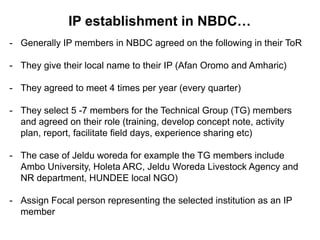 Local innovation platforms: Experiences from the Nile BDC in Ethiopia