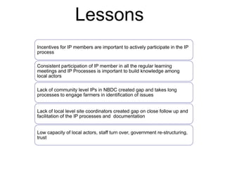 Local innovation platforms: Experiences from the Nile BDC in Ethiopia