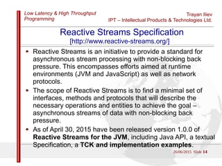IPT High Performance Reactive Programming with JAVA 8 and JavaScript | PDF
