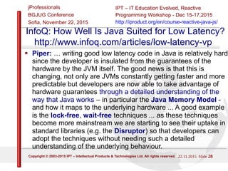 IPT High Performance Reactive Programming with JAVA 8 and JavaScript | PDF