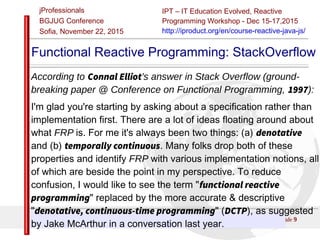 IPT High Performance Reactive Programming with JAVA 8 and JavaScript | PDF