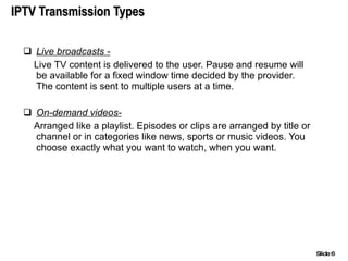 Basics of IPTV | PPT