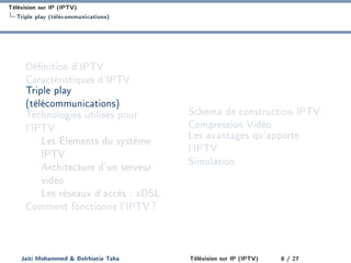 Présentation du projet IPTV 