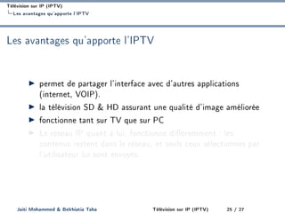 Présentation du projet IPTV 