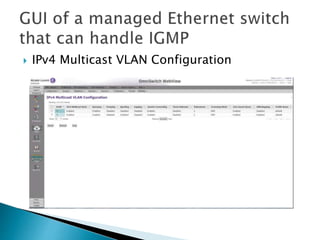  IPv4 Multicast VLAN Configuration
 