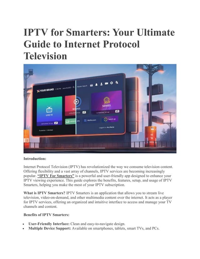 IPTV for Smarters: Your Ultimate Guide to Internet Protocol Television ...