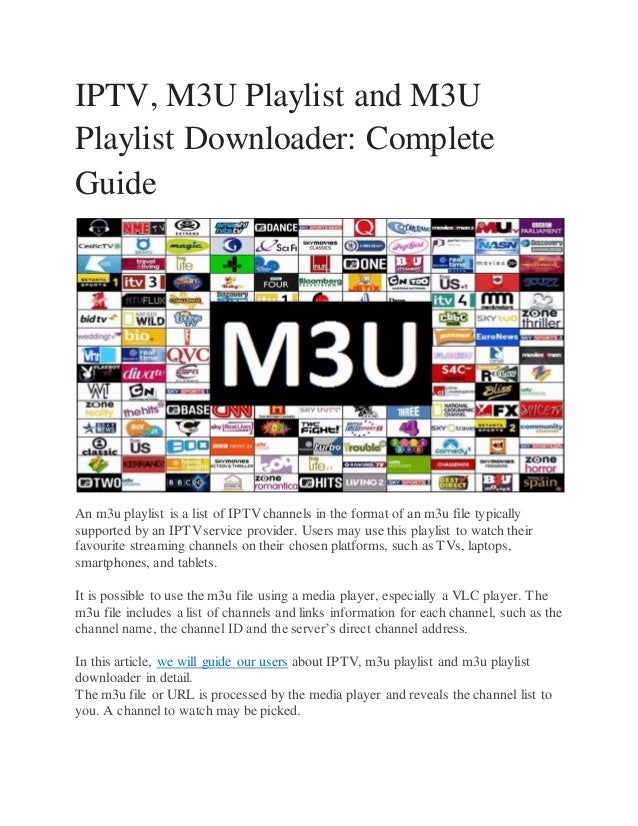 iptv m3 u playlist and m3u playlist downloader complete guide