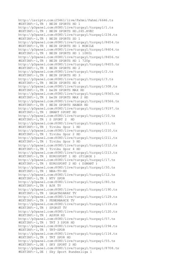 Iptv Sport M3u New Update Playlist 09 11 2017