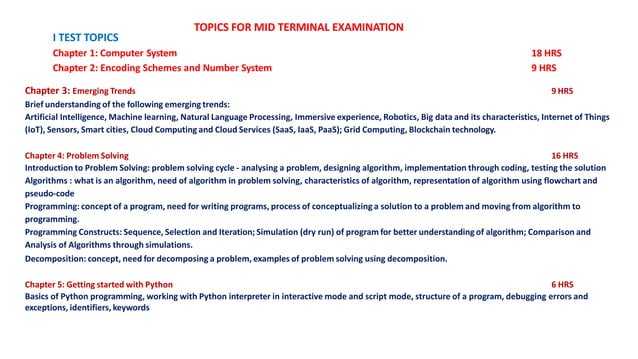 I Puc Syllabus New Updated 2024 2025 Pdf Programming Languages