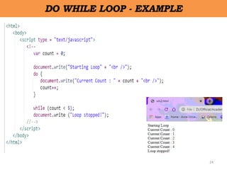 24
DO WHILE LOOP - EXAMPLE
 