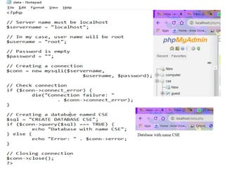 An introduction to PHP : PHP and Using PHP, Variables Program control and Built-in functions.pptx