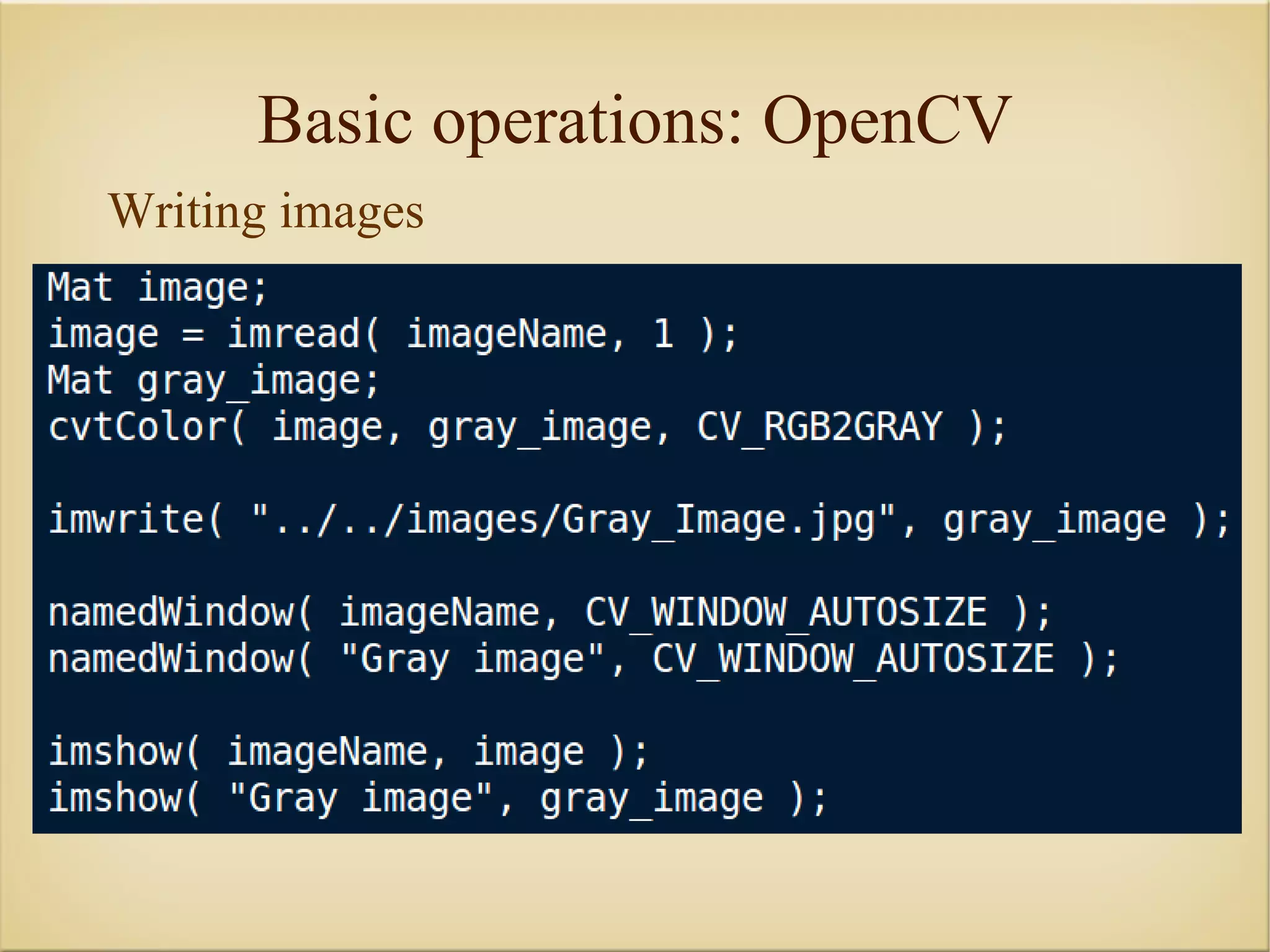 Image Processing with OpenCV | PPT