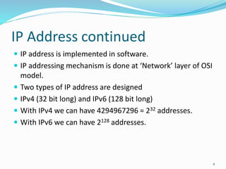IPv4 Addressing Architecture | PPTX
