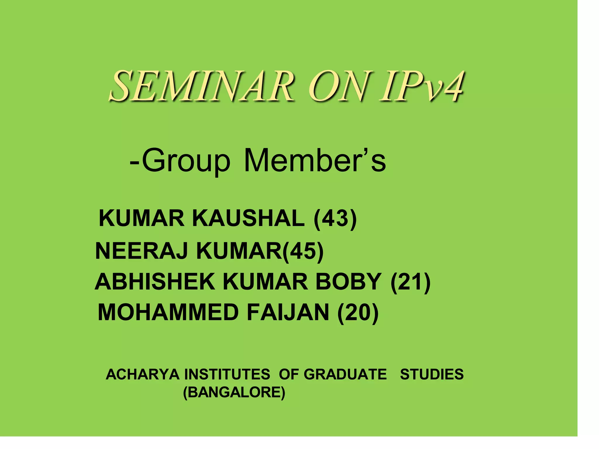 Ipv4 ppt k pptx
