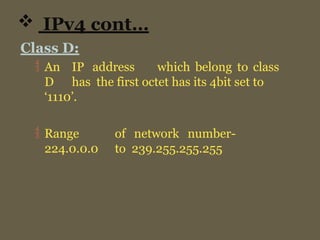 ipv4 and ipv6 addressing computer networks | PPTX