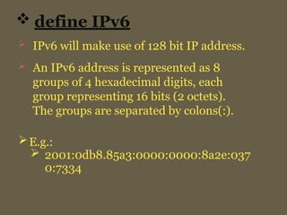 ipv4 and ipv6 addressing computer networks | PPTX