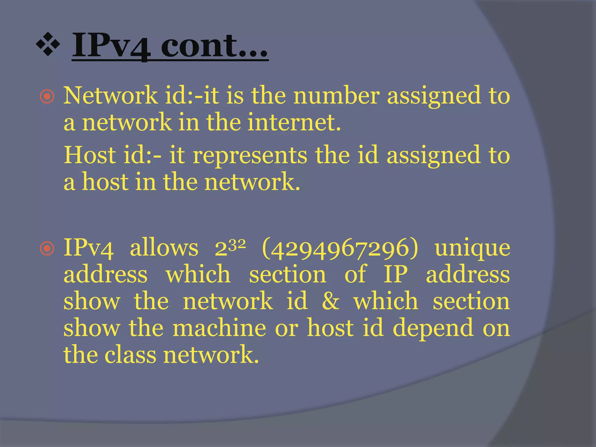 Ipv4 and Ipv6 | PPTX