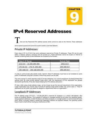 Ipv4 tutorial | PDF