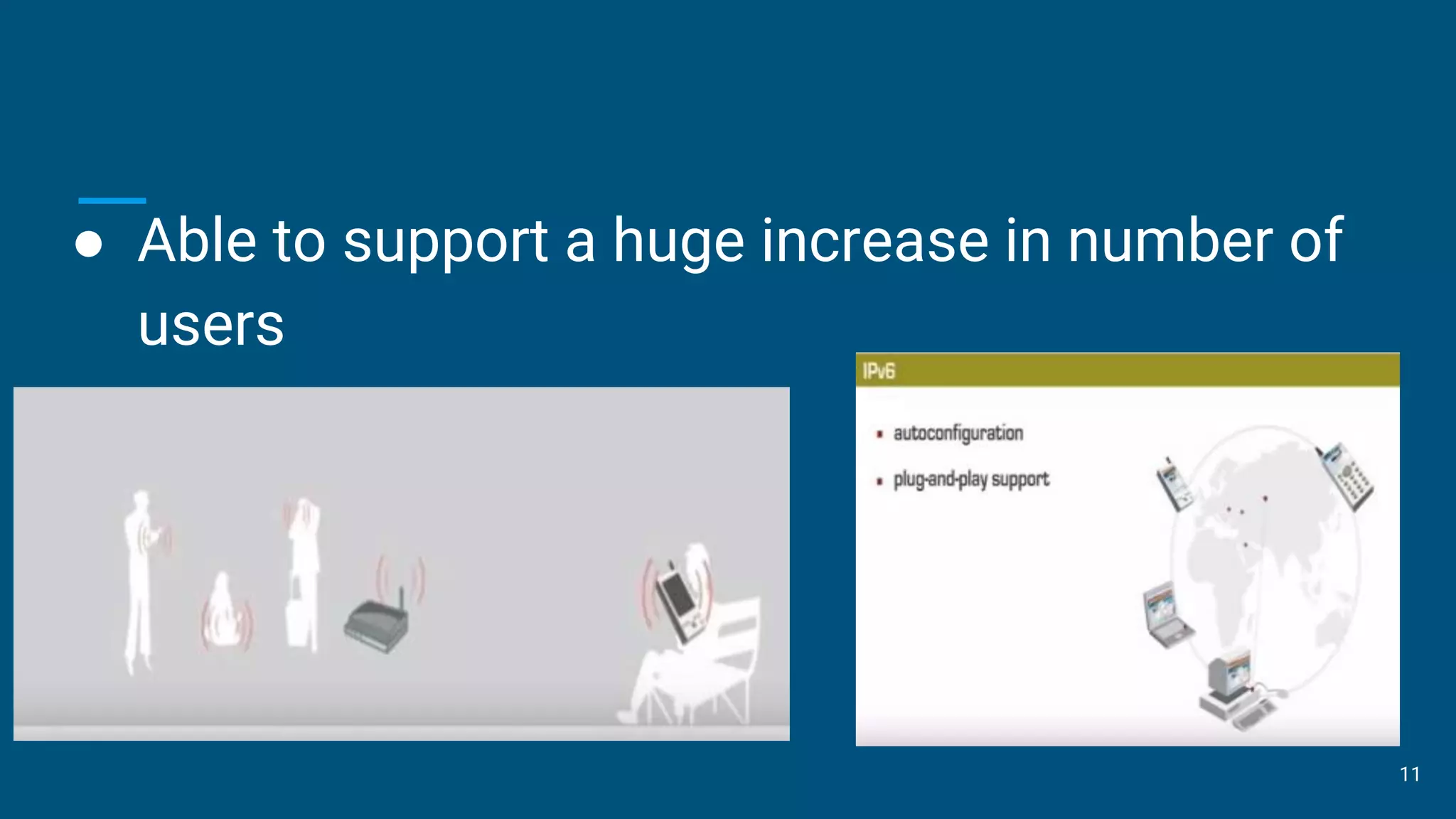 ● Able to support a huge increase in number of
users
11
 