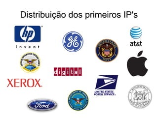 Distribuição dos primeiros IP's 