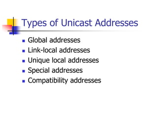 IPV6 Addressing | PPTX
