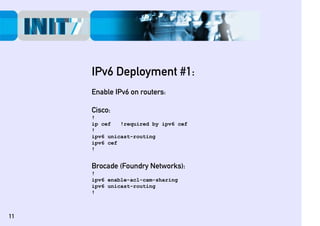 IPv6 Best Practice