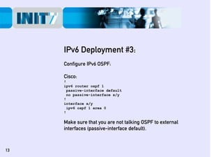 IPv6 Best Practice